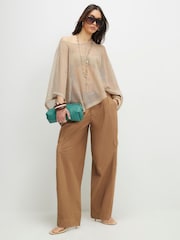 River Island Gold Metallic Cape - Image 4 of 4