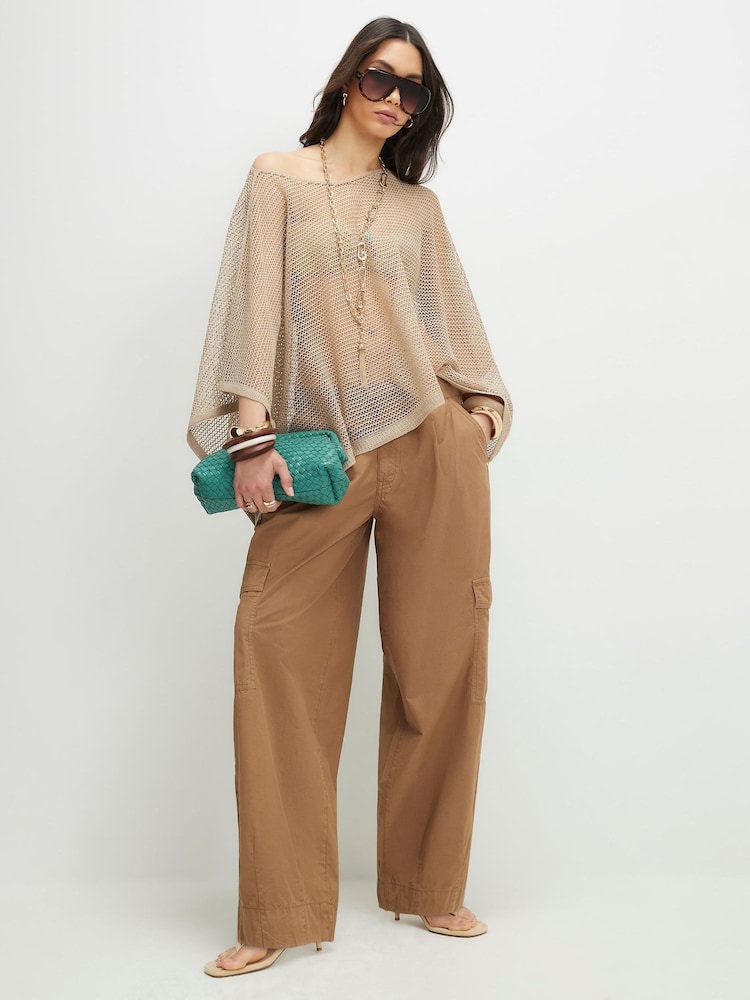 River Island Gold Metallic Cape - Image 4 of 4