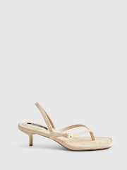 River Island Brown Toe Thong Low Heel Sandals - Image 2 of 6