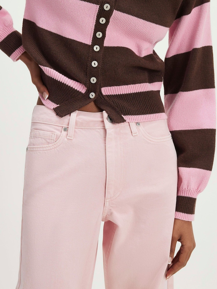 River Island Jeans in Relaxed Straight Fit mit hohem Bund - Bild 4 von 4 River Island Jeans in Relaxed Straight Fit mit hohem Bund - Bild 4 von 4