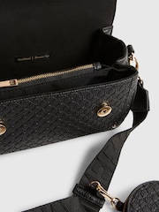 River Island Black Utility Flap Detail Cross Body Bag - Image 4 of 4