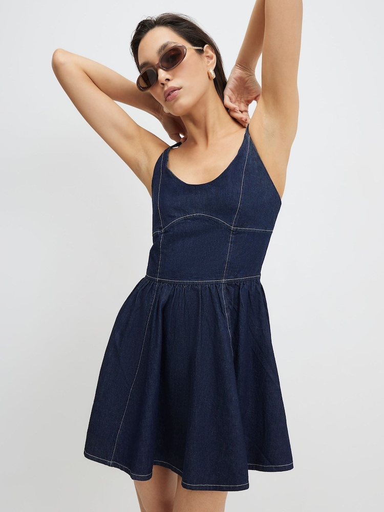 River Island 데님 코르셋 플리피 미니 드레스 - 4의 이미지 2
