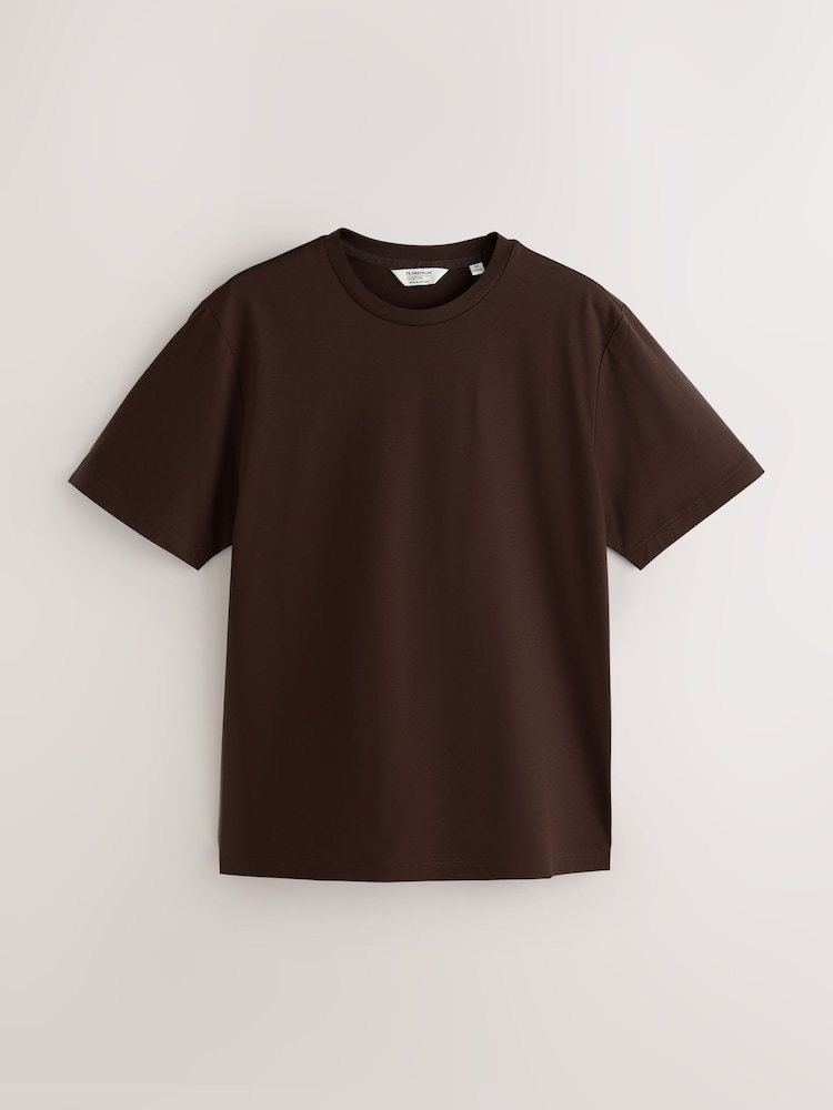 Brown Regular Fit N. Premium SUPIMA® Cotton Crew Neck T-Shirt - Image 1 of 3 Brown Regular Fit N. Premium SUPIMA® Cotton Crew Neck T-Shirt - Image 1 of 3