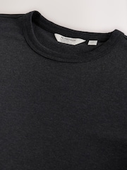 Black Marl Regular Fit N. Premium SUPIMA® Cotton Crew Neck Long Sleeve T-Shirt - Image 6 of 7