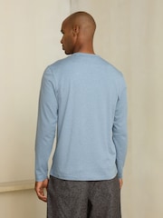 Blue Regular Fit N. Premium SUPIMA® Cotton Crew Neck Long Sleeve T-Shirt - Image 4 of 8