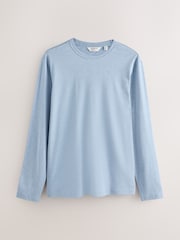 Blue Regular Fit N. Premium SUPIMA® Cotton Crew Neck Long Sleeve T-Shirt - Image 6 of 8