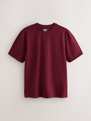 Navy/Dark Green/Ecru/Teal/Burgundy/Orange Regular Fit Essential Cotton T-Shirts 6 Pack - Image 3 of 9