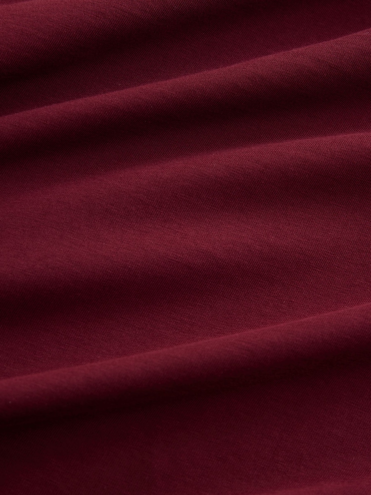 Navy/Dark Green/Ecru/Teal/Burgundy/Orange Regular Fit Essential Cotton T-Shirts 6 Pack - Image 9 of 9