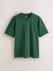 Red/Light Blue/Grey Marl/Green/White/Cobalt Blue Regular Fit Essential Cotton T-Shirts 6 Pack - Image 10 of 15
