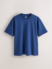 Red/Light Blue/Grey Marl/Green/White/Cobalt Blue Regular Fit Essential Cotton T-Shirts 6 Pack - Image 13 of 15