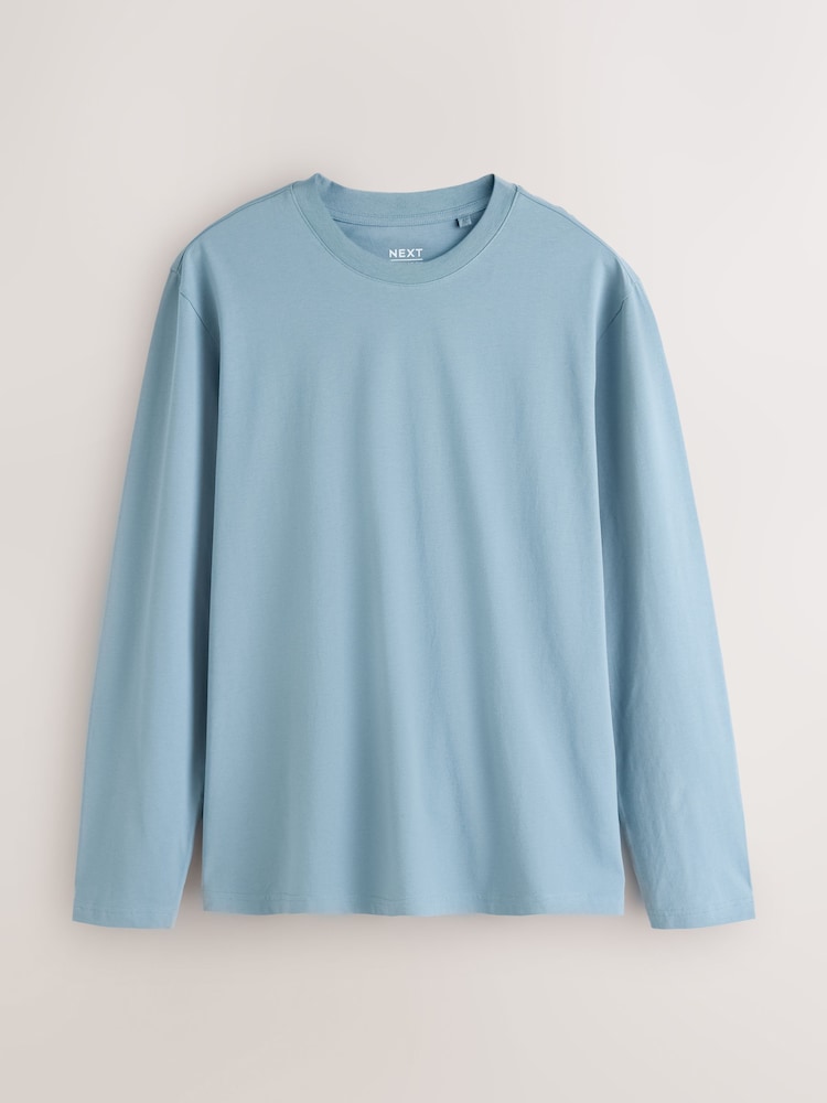 Navy/Mineral Green/White/Dusky Pink/Grey/Blue - Komplet 6 majic z dolgimi rokavi - Slika 2 iz 9