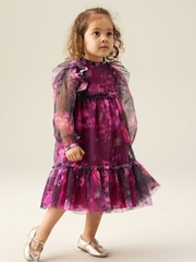 Angel & Rocket Estella Tiered Mesh Dress - Imaginea 2 din 3