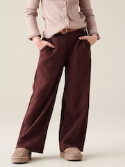 Angel & Rocket Brown Kaia Suedette Wide Leg Trousers - Image 1 of 5