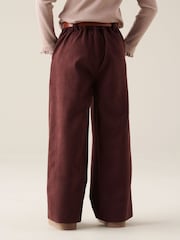 Angel & Rocket Brown Kaia Suedette Wide Leg Trousers - Image 2 of 5