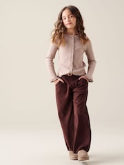 Angel & Rocket Brown Kaia Suedette Wide Leg Trousers - Image 3 of 5