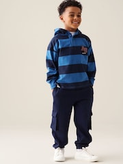 Angel & Rocket Blue Marco Hooded Rugby Shirt - Image 2 of 6