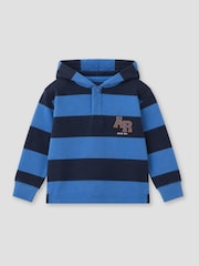 Angel & Rocket Blue Marco Hooded Rugby Shirt - Image 5 of 6