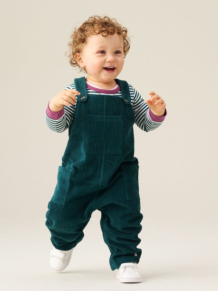 Angel & Rocket Blue Axton Cord Dungaree Set - Image 1 of 4 Angel & Rocket Blue Axton Cord Dungaree Set - Image 1 of 4