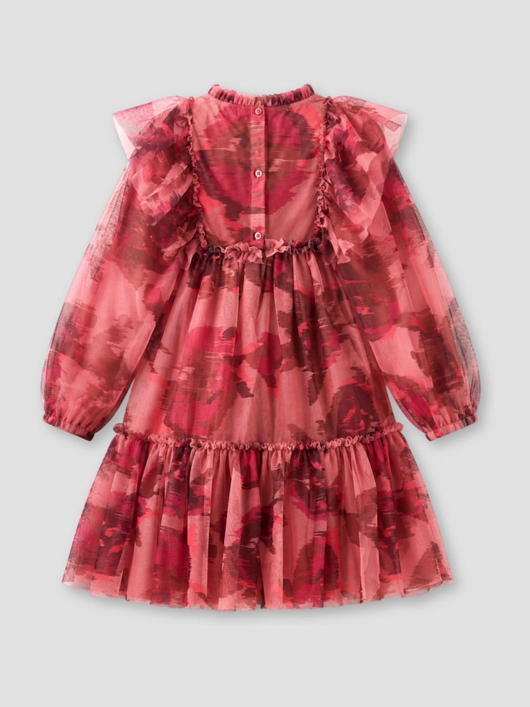 Angel & Rocket Pink Estella Tiered Mesh Dress - Image 8 of 8 Angel & Rocket Pink Estella Tiered Mesh Dress - Image 8 of 8