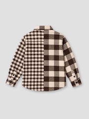 Angel & Rocket Brown Zayne Mixed Check Shirt - Image 10 of 10