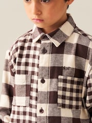 Angel & Rocket Brown Zayne Mixed Check Shirt - Image 4 of 10