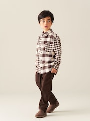 Angel & Rocket Brown Zayne Mixed Check Shirt - Image 5 of 10