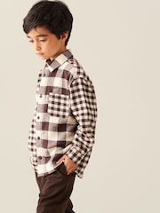Angel & Rocket Brown Zayne Mixed Check Shirt - Image 6 of 10