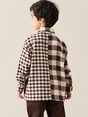 Angel & Rocket Brown Zayne Mixed Check Shirt - Image 7 of 10