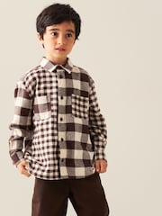 Angel & Rocket Brown Zayne Mixed Check Shirt - Image 8 of 10
