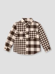 Angel & Rocket Brown Zayne Mixed Check Shirt - Image 9 of 10