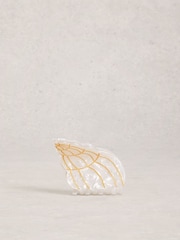 White Stuff White Shell Hair Claw clip - Image 1 of 2