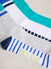 White Stuff Blue Lobster Ankle Socks 3 Pack - Image 2 of 2