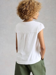 White Stuff White Amelia Embroidery Top - Image 3 of 6