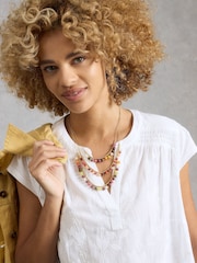 White Stuff White Amelia Embroidery Top - Image 4 of 6