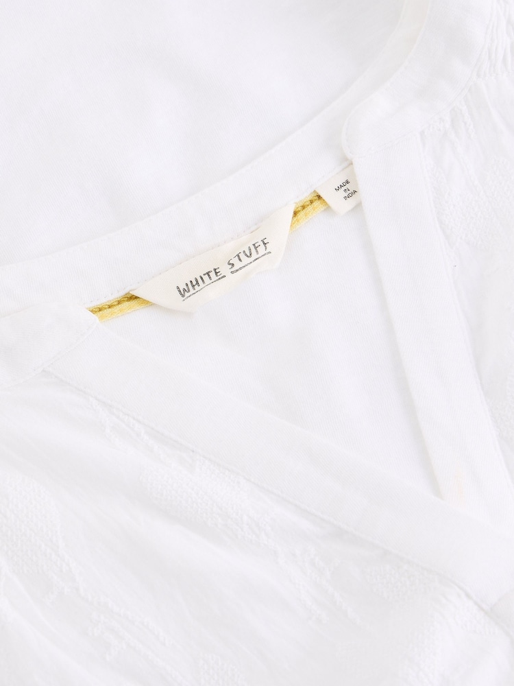 White Stuff White Amelia Embroidery Top - Image 6 of 6