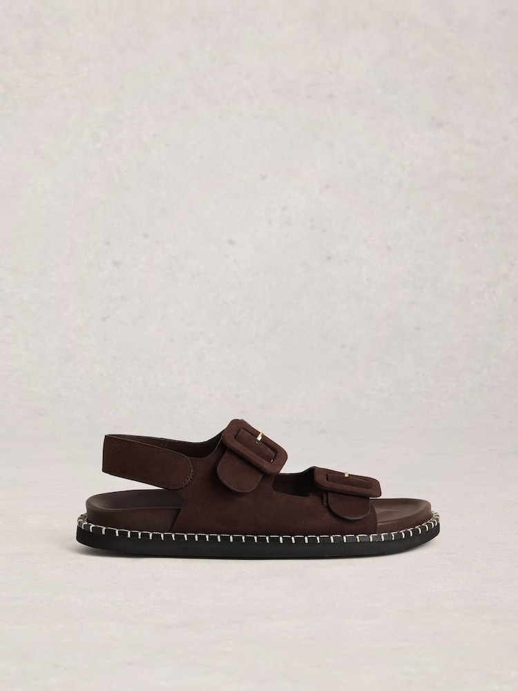 White Stuff Brown Bailey Buckle Sandals - Image 1 of 4