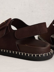 White Stuff Brown Bailey Buckle Sandals - Image 4 of 4