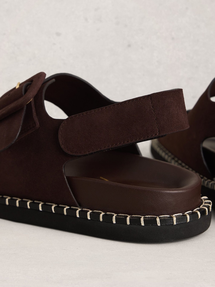 White Stuff Brown Bailey Buckle Sandals - Image 4 of 4