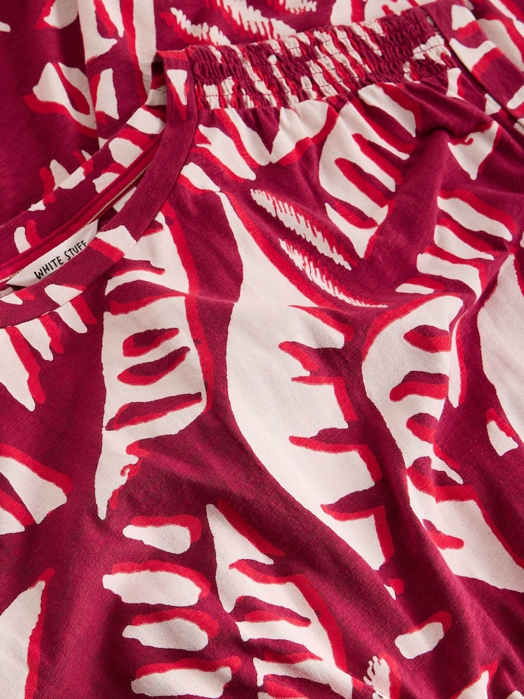 White Stuff Pink Mina Jersey Dress - Image 6 of 6