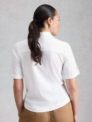 White Stuff White Allie Jersey Shirt - Image 3 of 6