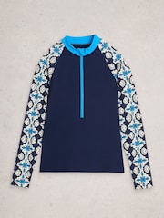 White Stuff Blue Bay Rash Vest - Image 5 of 6