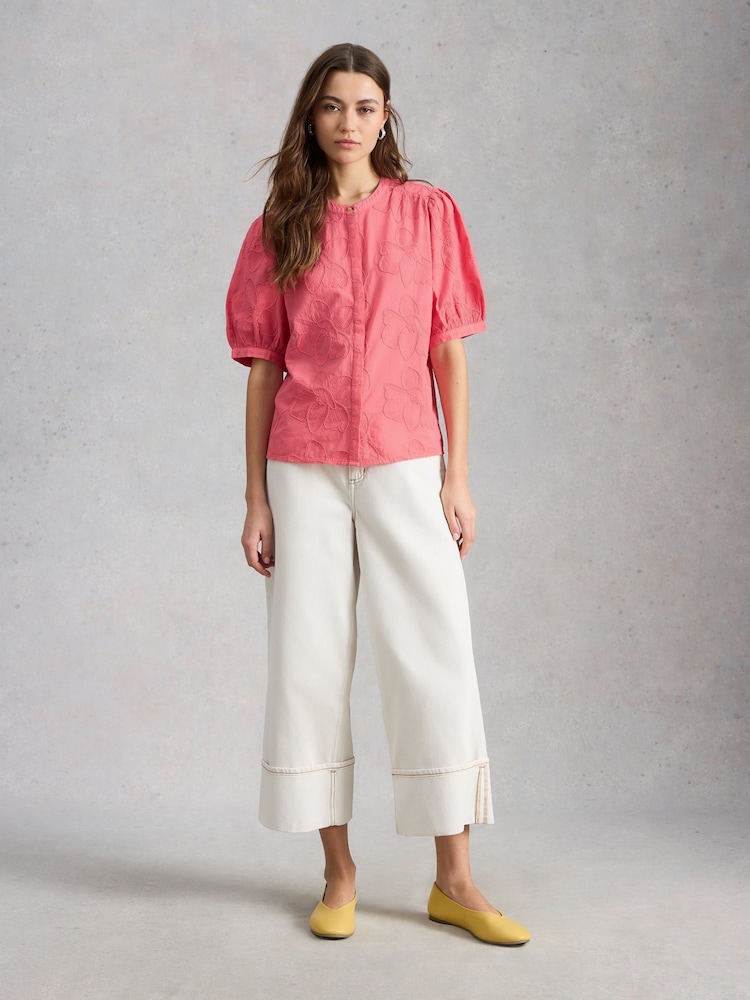 White Stuff Pink Lana Embroidered Top - Image 2 of 6 White Stuff Pink Lana Embroidered Top - Image 2 of 6