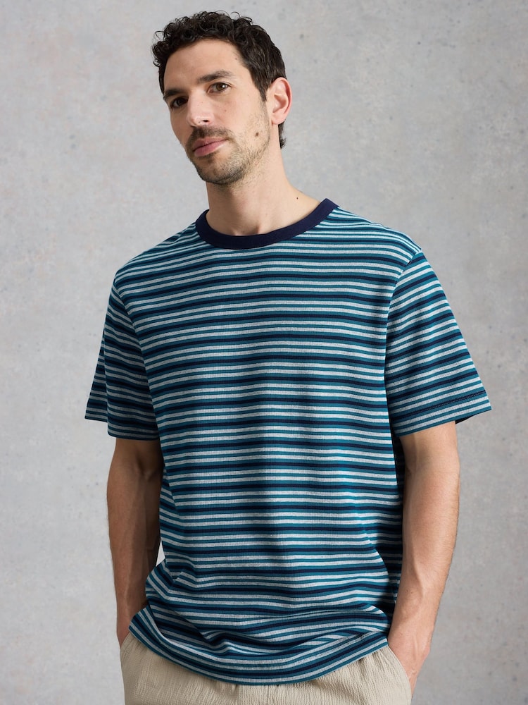 Azul marino - White Stuff Harrington Stripe T-Shirt - Imagen 1 de 6