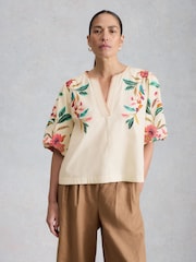 White Stuff White Maeve Embroidered Top - Image 4 of 6