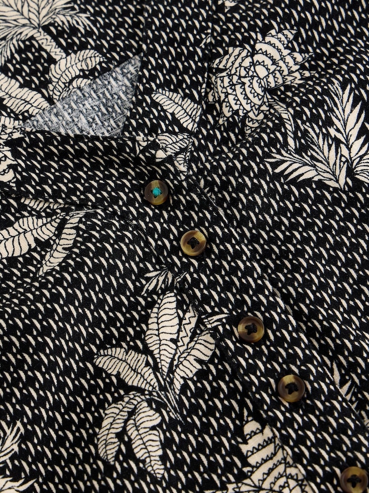 White Stuff Black Val Linen Blend Dress - Image 6 of 6