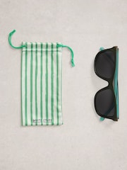 White Stuff Black Wayfarer Sunglasses - Image 3 of 4