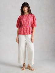 White Stuff Pink Natalie Shell Top - Image 4 of 6