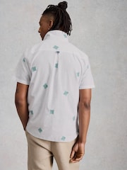 White Stuff Bourne Short Sleeve Embroidered Shirt - Imagen 2 de 6