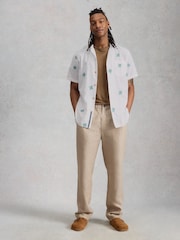 White Stuff Bourne Short Sleeve Embroidered Shirt - Imagen 3 de 6