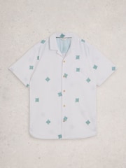 White Stuff Bourne Short Sleeve Embroidered Shirt - Imagen 5 de 6